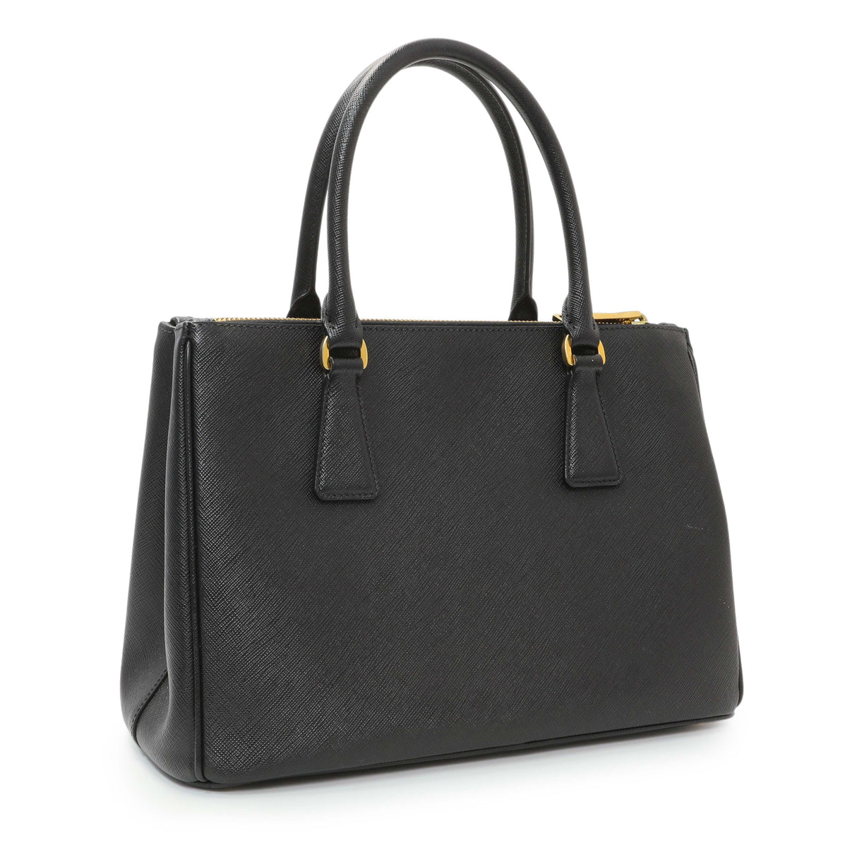 Prada Black Saffiano Galleria Tote Small Handbags Prada