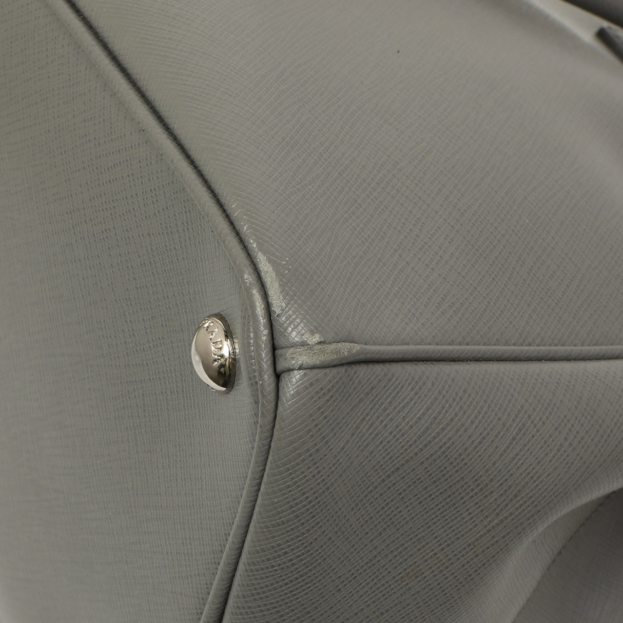 Prada Grey Saffiano Large Galleria Double Zip Tote Handbags Prada