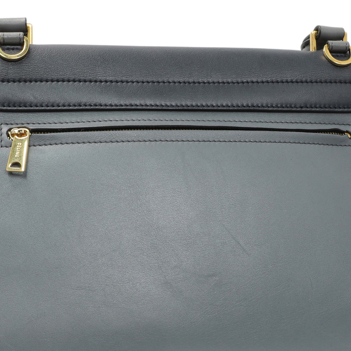 Celine Calfskin Suede Tri-Color Medium Trapeze