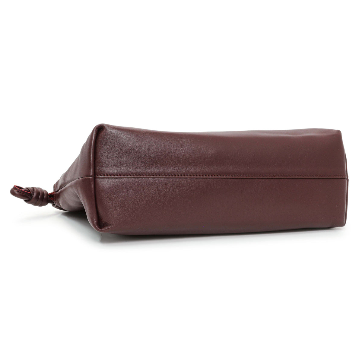 Loewe Burgundy Nappa Donut Medium Chain Flamenco Knot Clutch Handbags Loewe
