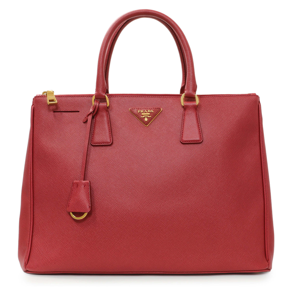 Prada Fuoco Saffiano Galleria Double Zip Large