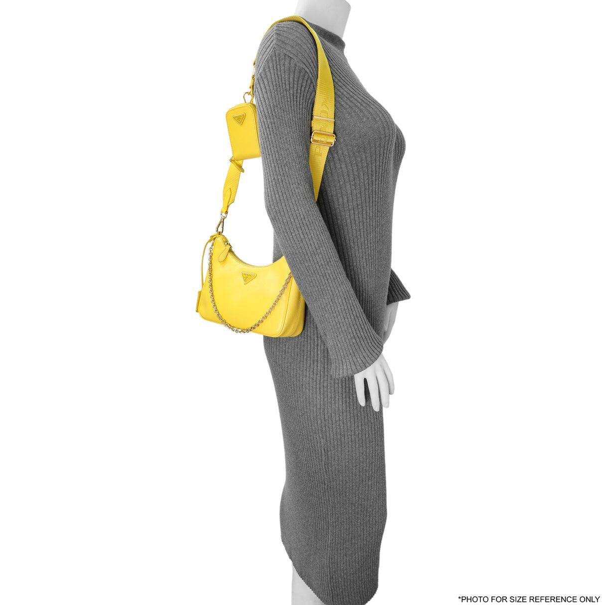 Prada Yellow Saffiano Re-Edition 2005 Shoulder Bag Handbags Prada