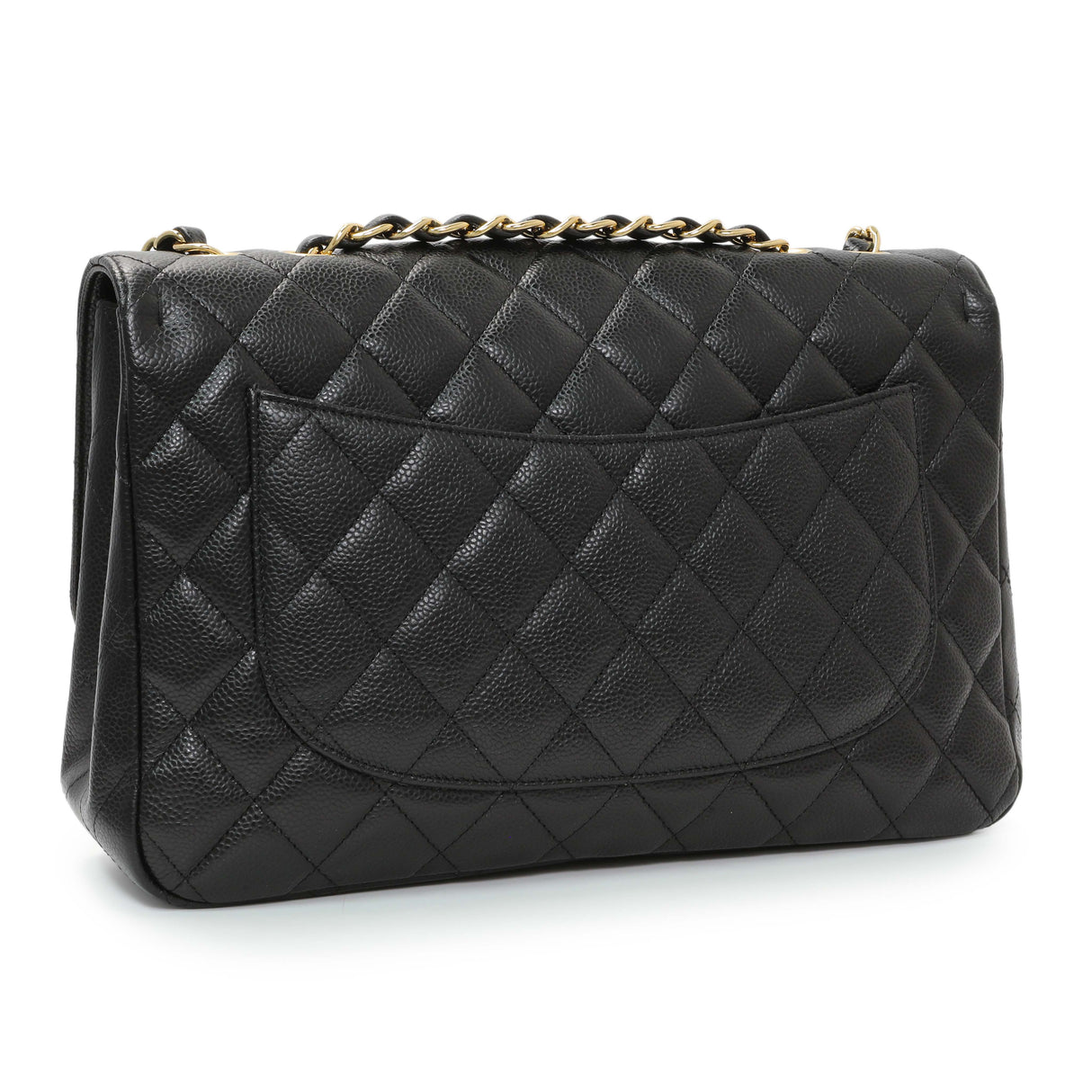 Chanel Black Caviar Jumbo Single Flap