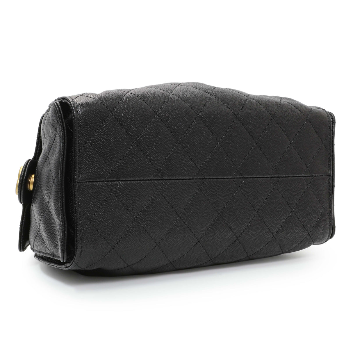 Chanel Black Caviar Quilted Small Chanel 25 Handbag