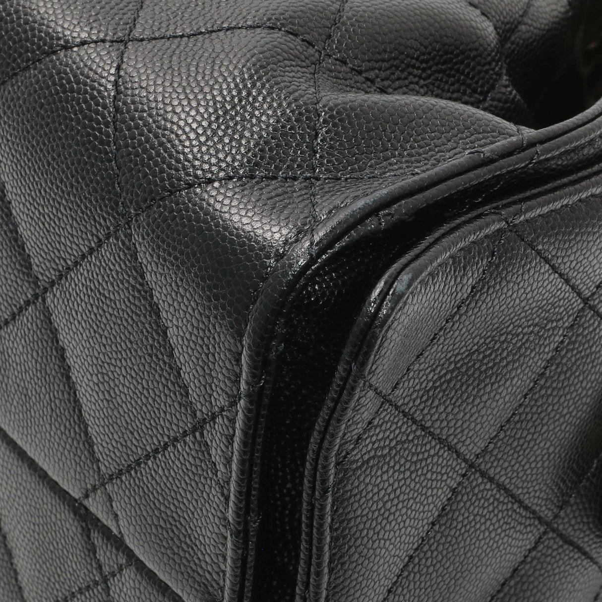 Chanel Black Caviar Quilted Small Chanel 25 Handbag