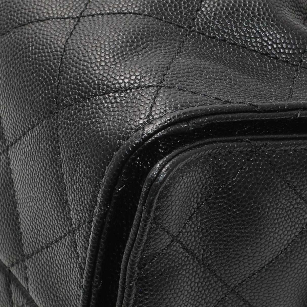 Chanel Black Caviar Quilted Small Chanel 25 Handbag