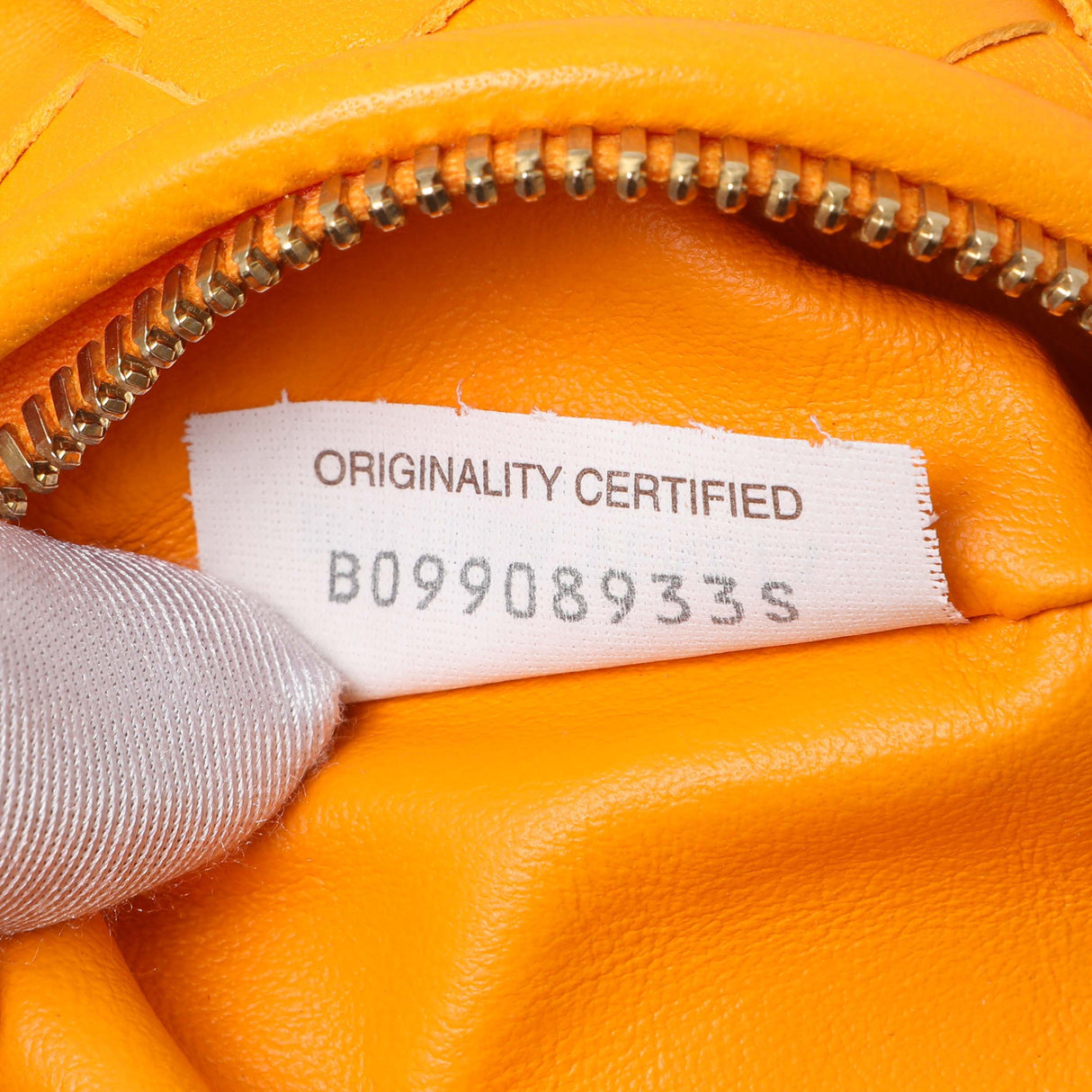 Bottega Veneta Orange Nappa Intrecciato Mini Jodie Handbags Bottega Veneta