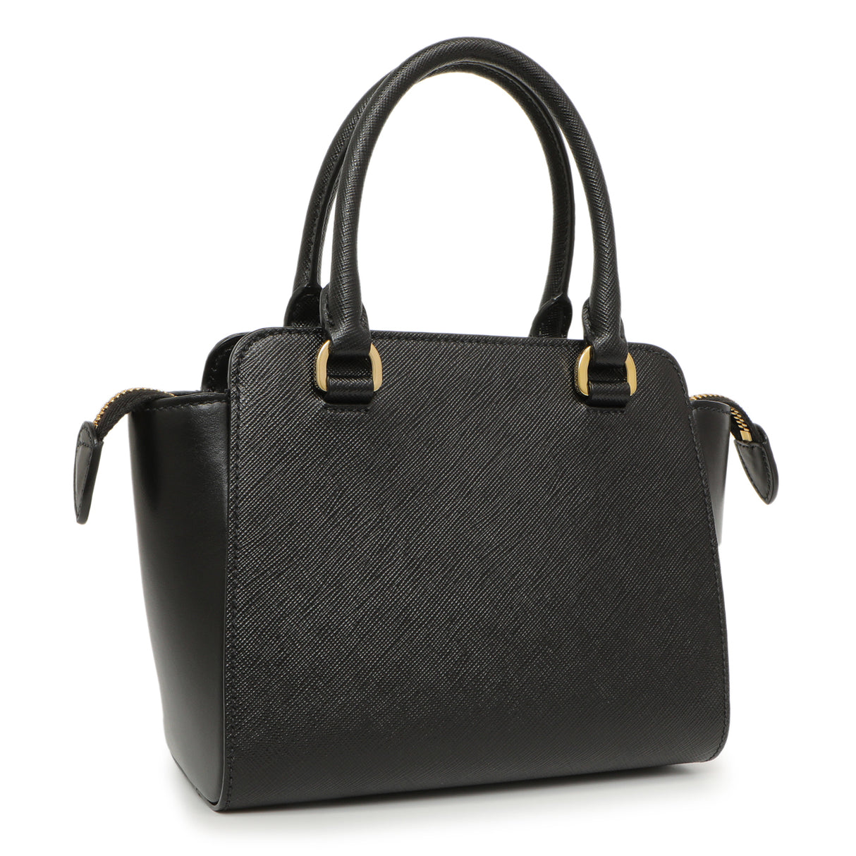 Prada Black Saffiano Soft Calf Mini Zipped Tote Handbags Prada