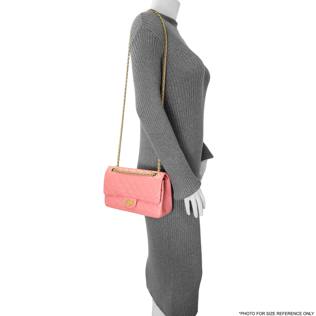 Chanel Pink Quilted Aged Calfskin Reissue 225 Flap Handbags Chanel