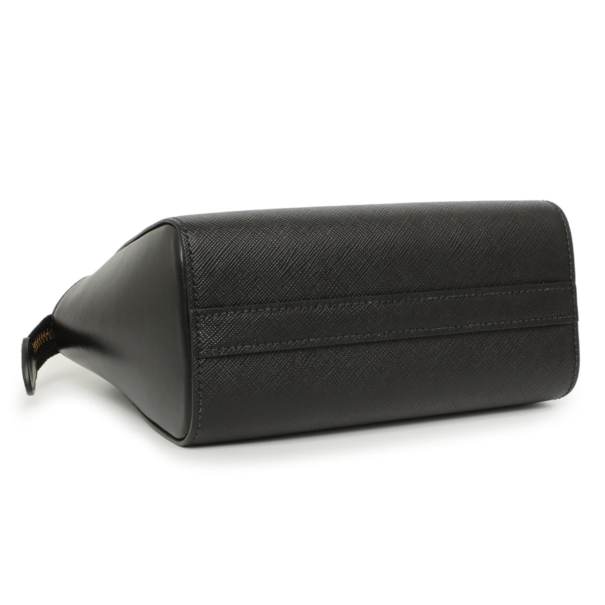 Prada Black Saffiano Soft Calf Mini Zipped Tote Handbags Prada