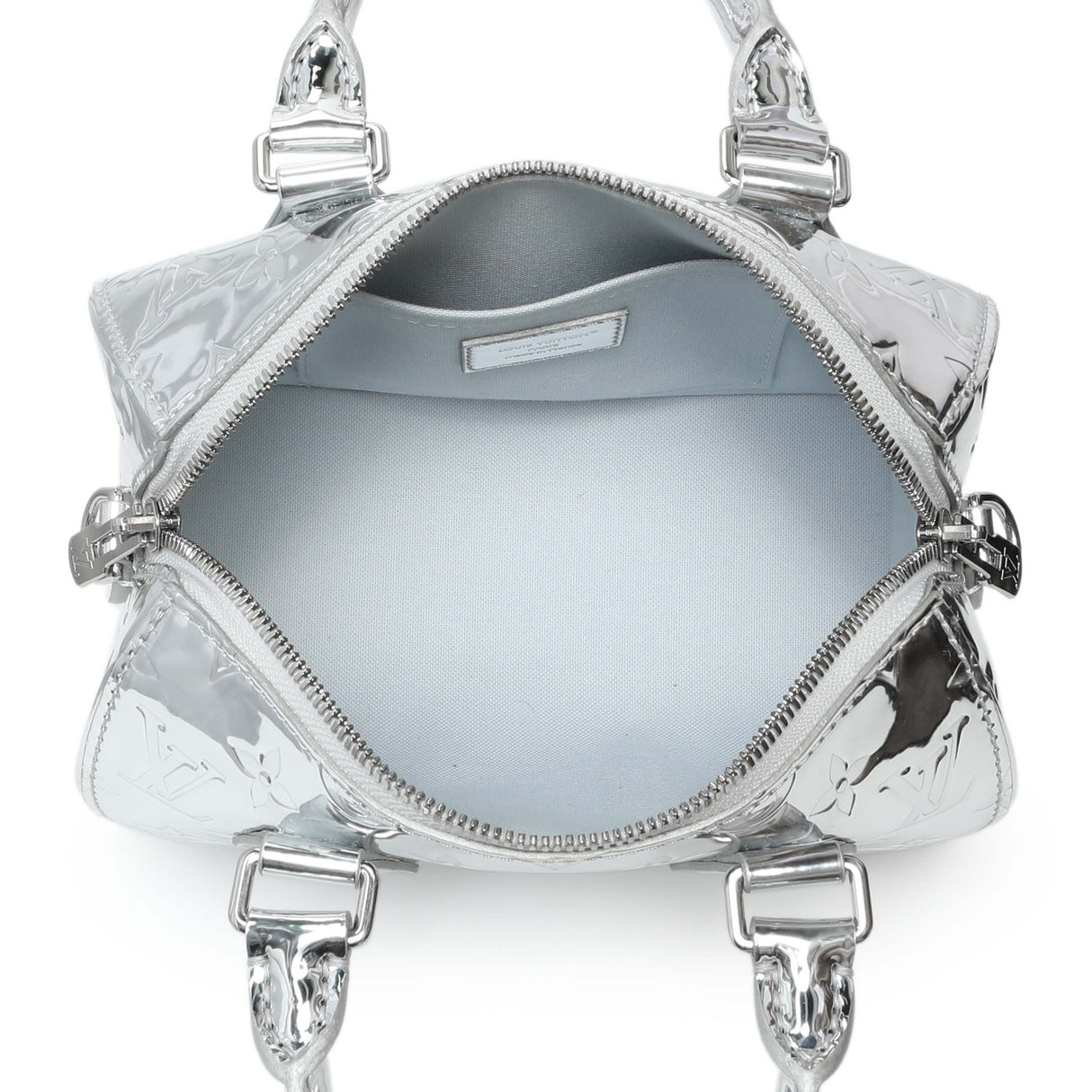 Louis Vuitton Silver Monogram Miroir Speedy Bandouliere 20