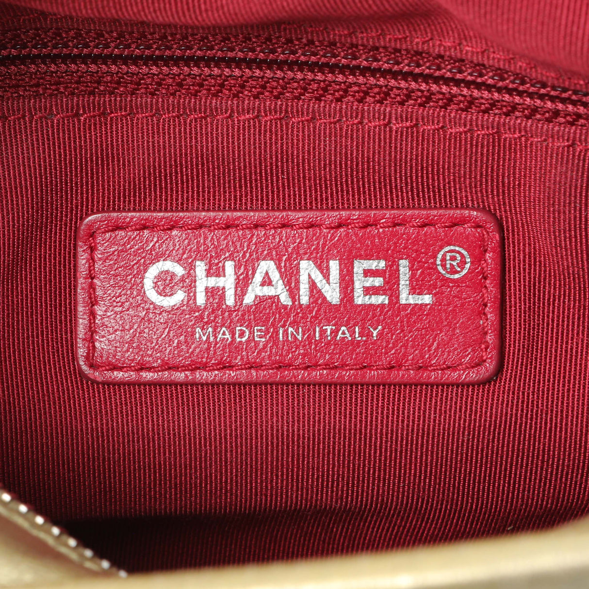 Chanel Metallic Gold Aged Calfskin Small Gabrielle Hobo Handbags Chanel