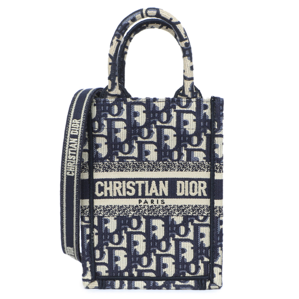 Christian Dior Blue Oblique Mini Book Tote Phone Bag Christian Dior