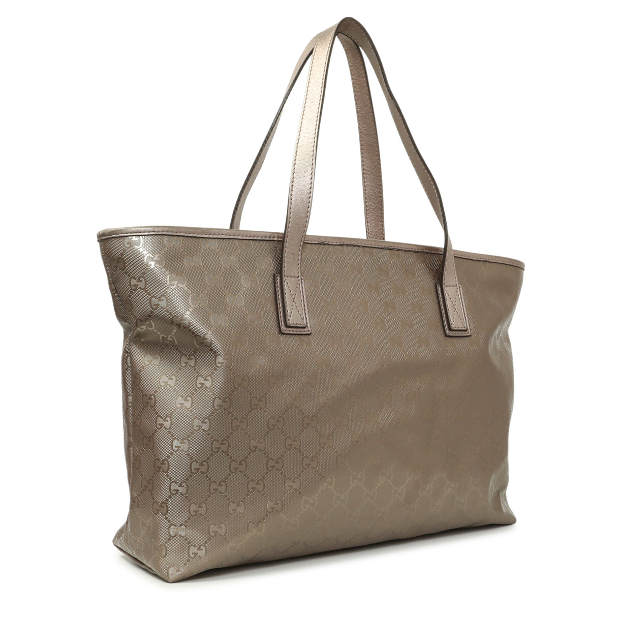 Gucci Mauve Imprime Monogram Zipped Tote Handbags Gucci