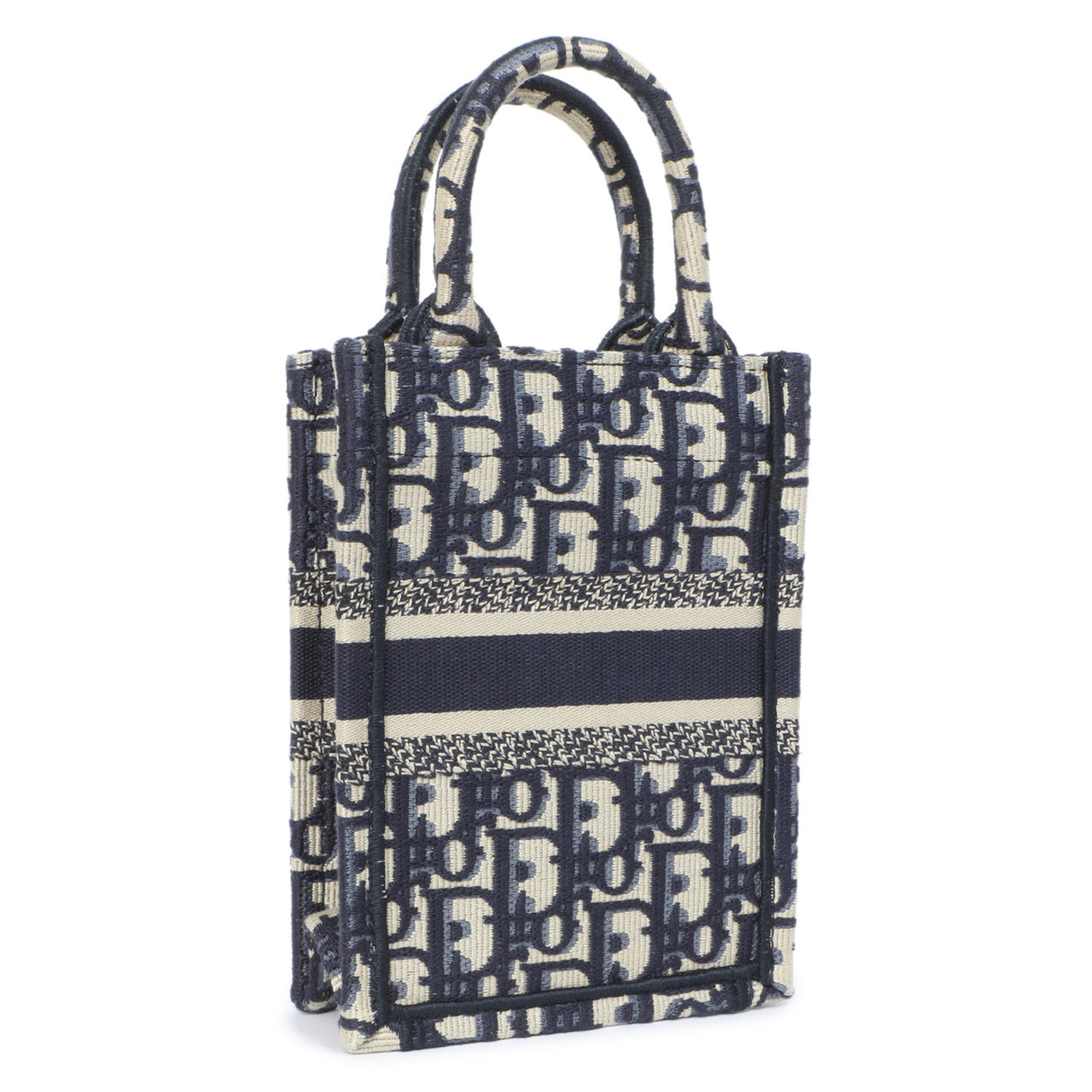 Christian Dior Blue Oblique Mini Book Tote Phone Bag Christian Dior