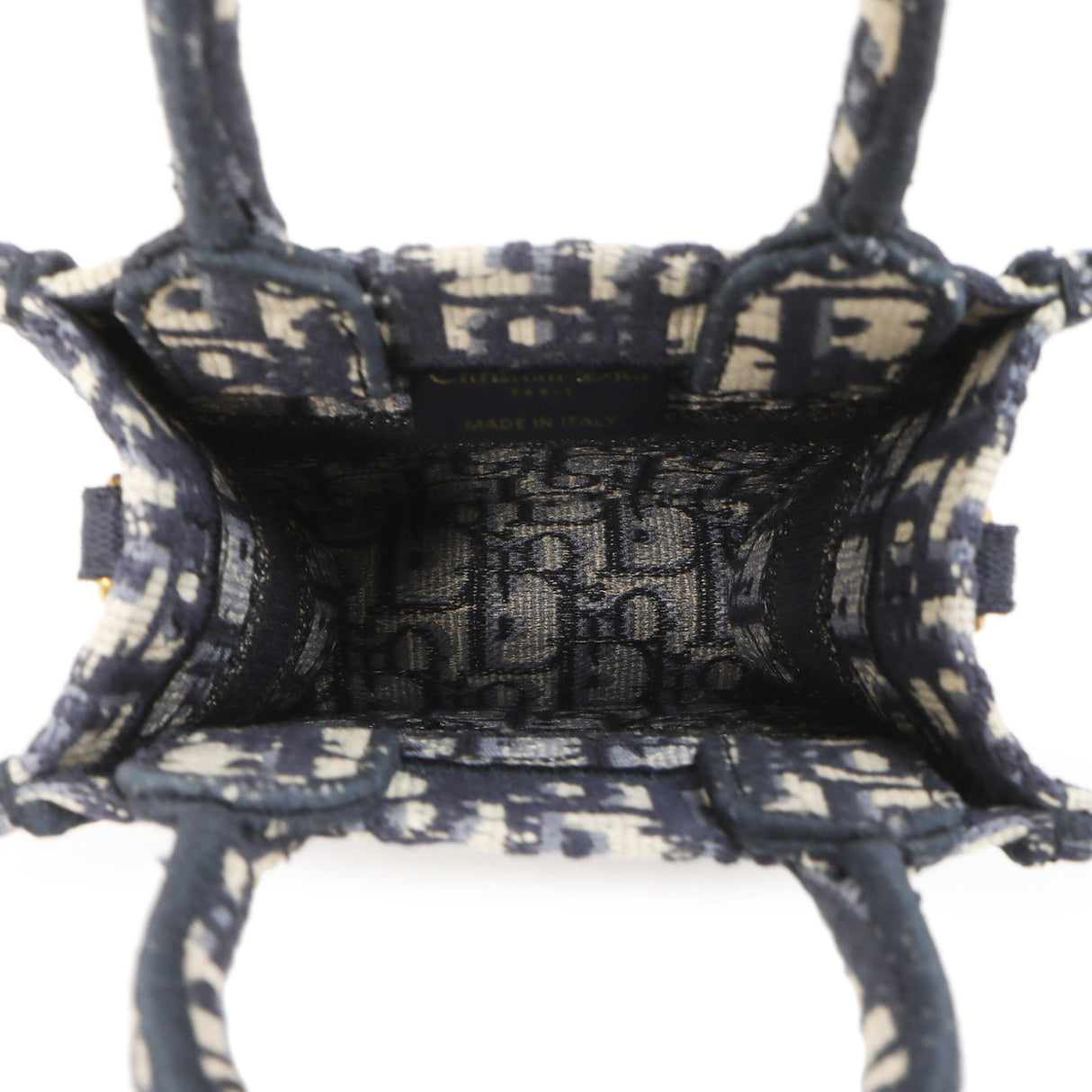 Christian Dior Blue Oblique Mini Book Tote Phone Bag Christian Dior