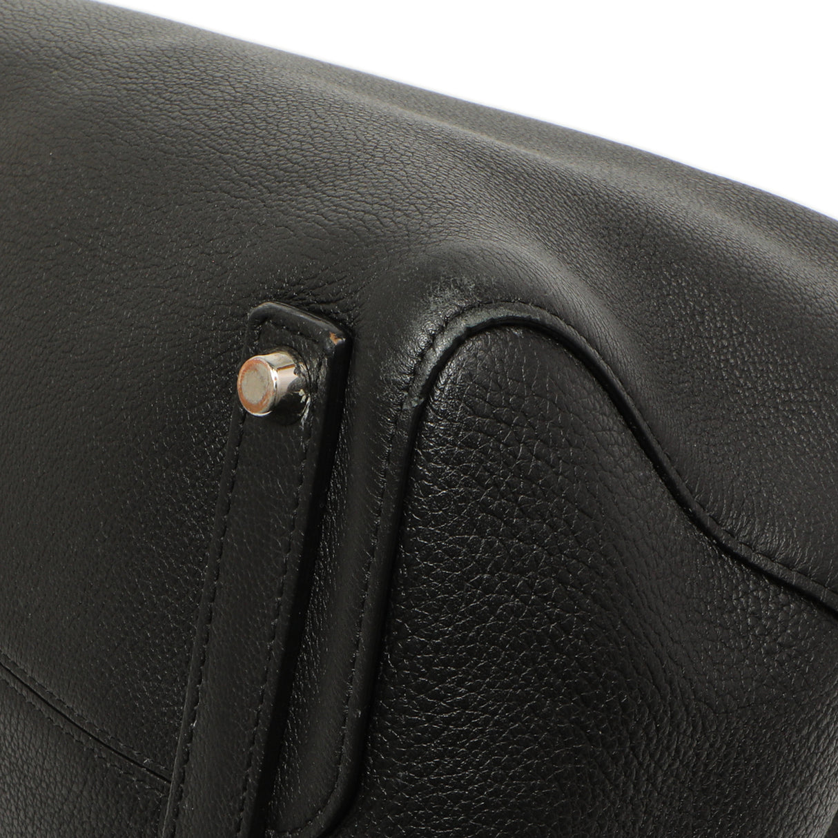 Christian Dior Black Grained Calfskin Large Open Bar Tote Handbags Christian Dior