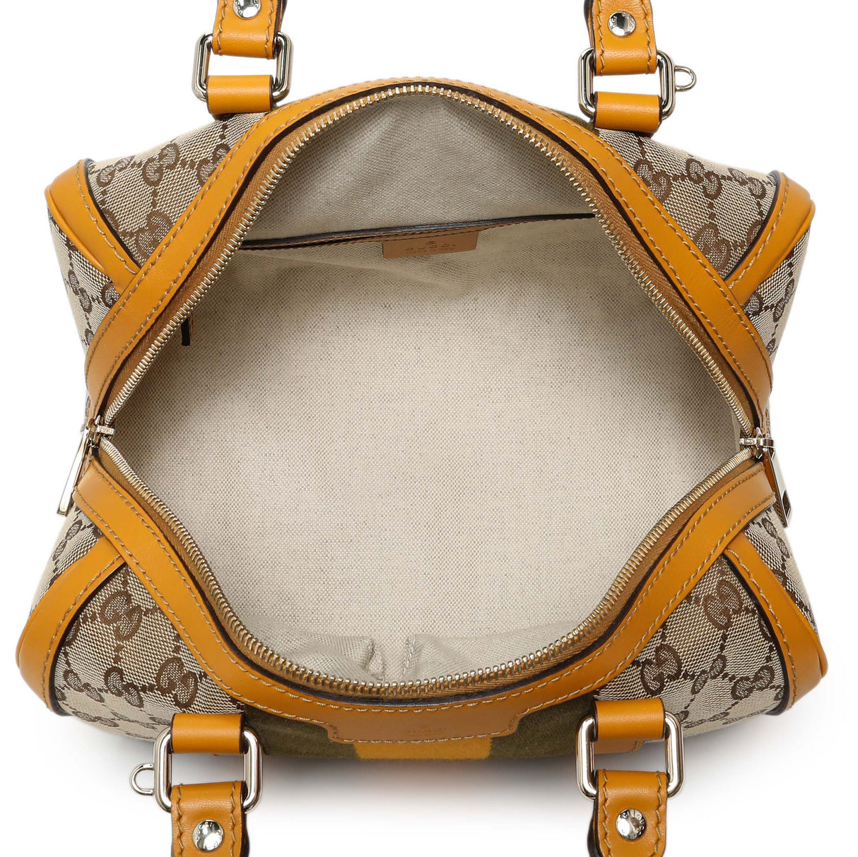 Gucci Monogram Vintage Web Small Boston Handbags Gucci