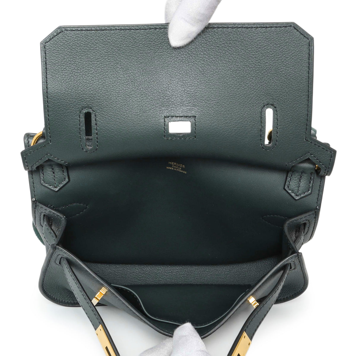 Hermes Vert Rousseau Evercolor Mini Jypsiere Handbags Hermes