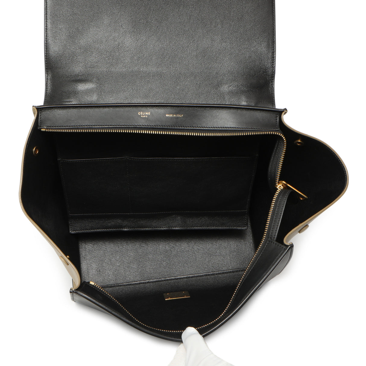 Celine Tri-Color Calfskin Medium Trapeze Handbags Celine