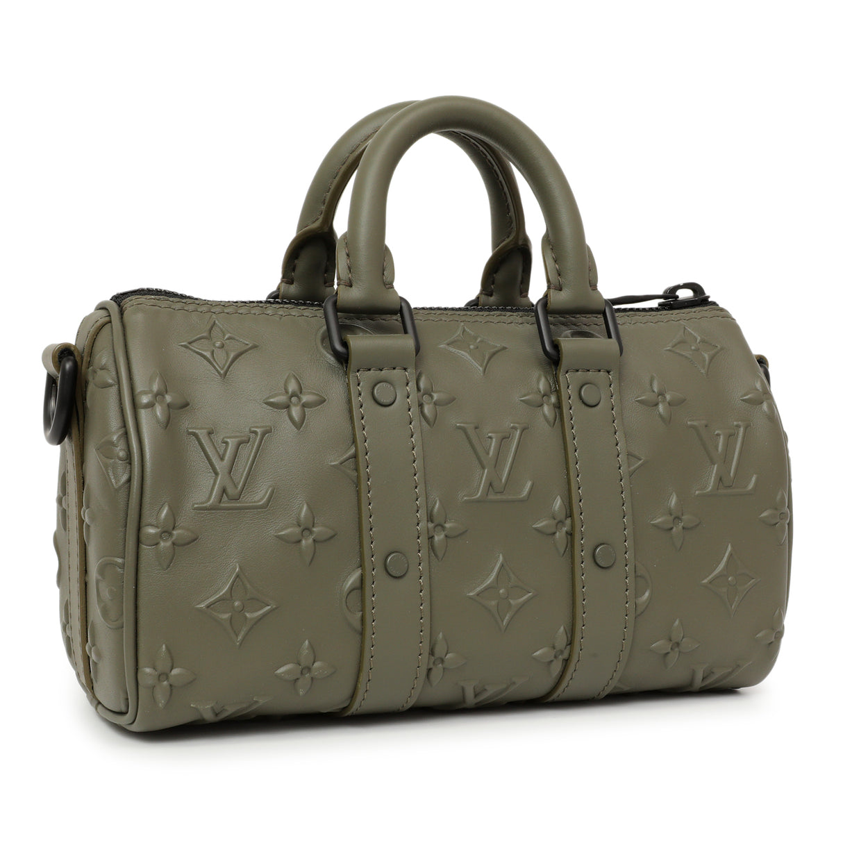 Louis Vuitton Khaki Monogram Seal Keepall XS Handbags Louis Vuitton