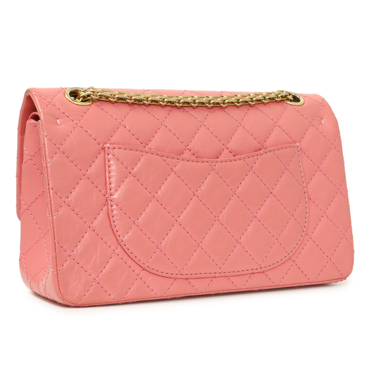 Chanel Pink Quilted Aged Calfskin Reissue 225 Flap Handbags Chanel