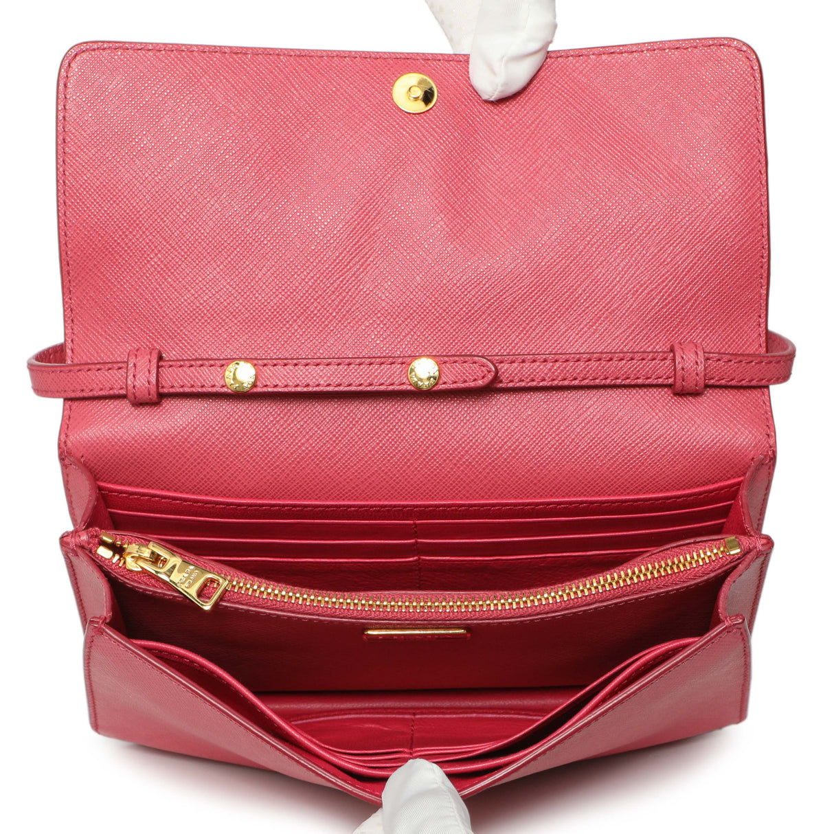 Prada Peonia Saffiano Lux Mini Crossbody Handbags Prada