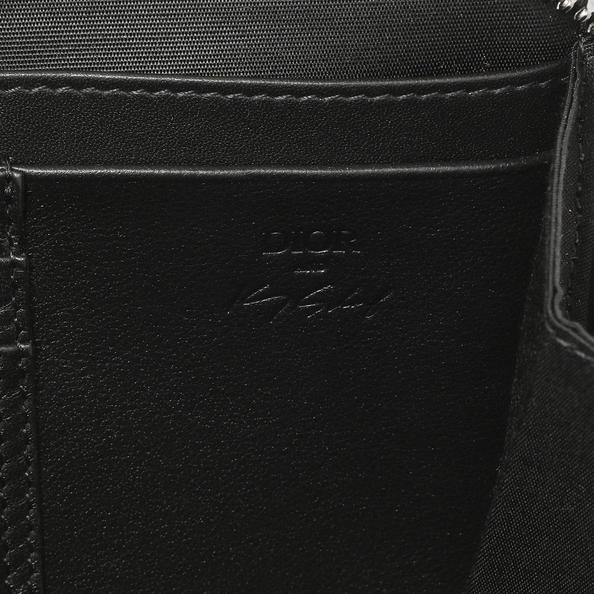 Christian Dior X Kenny Scharf Oblique Embroidered Patches Double Zip Crossbody Pouch Handbags Christian Dior