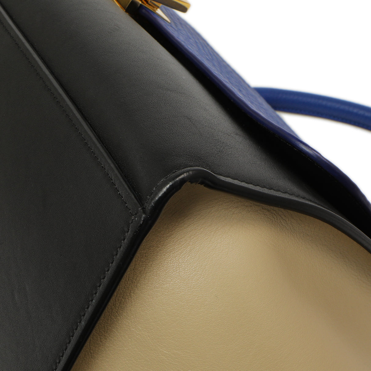 Celine Tri-Color Calfskin Medium Trapeze Handbags Celine