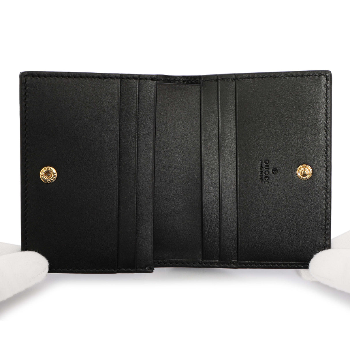 Gucci Black Guccissima Card Case Wallet Accessories Gucci