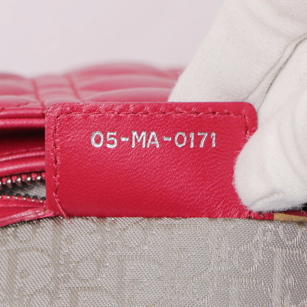 Christian Dior Fuchsia Lambskin Cannage Large Lady Dior Handbags Christian Dior