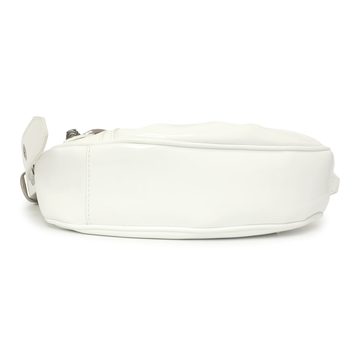 Balenciaga White Faux Patent Le Cagole Shoulder Bag XS Handbags Balenciaga