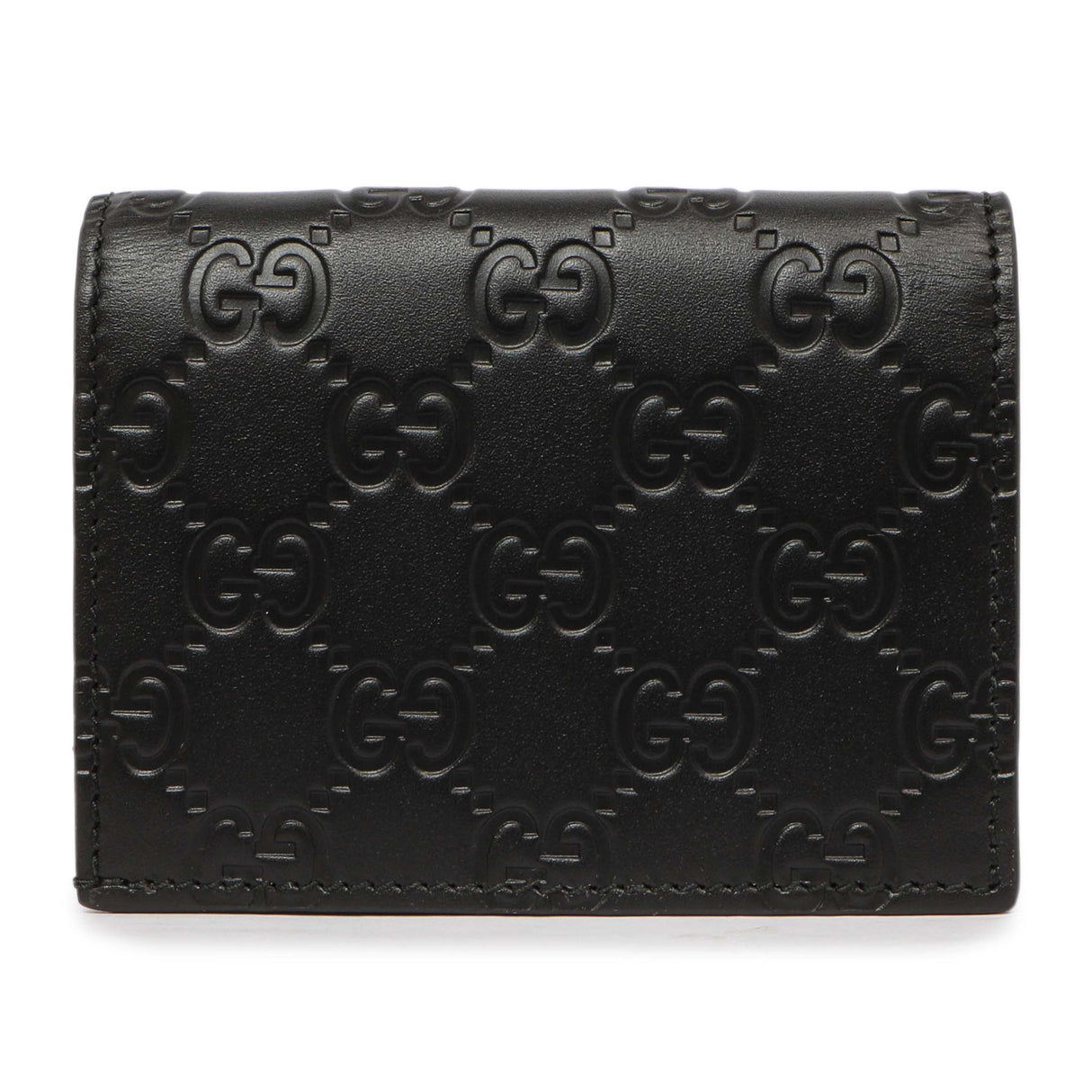 Gucci Black Guccissima Card Case Wallet Accessories Gucci