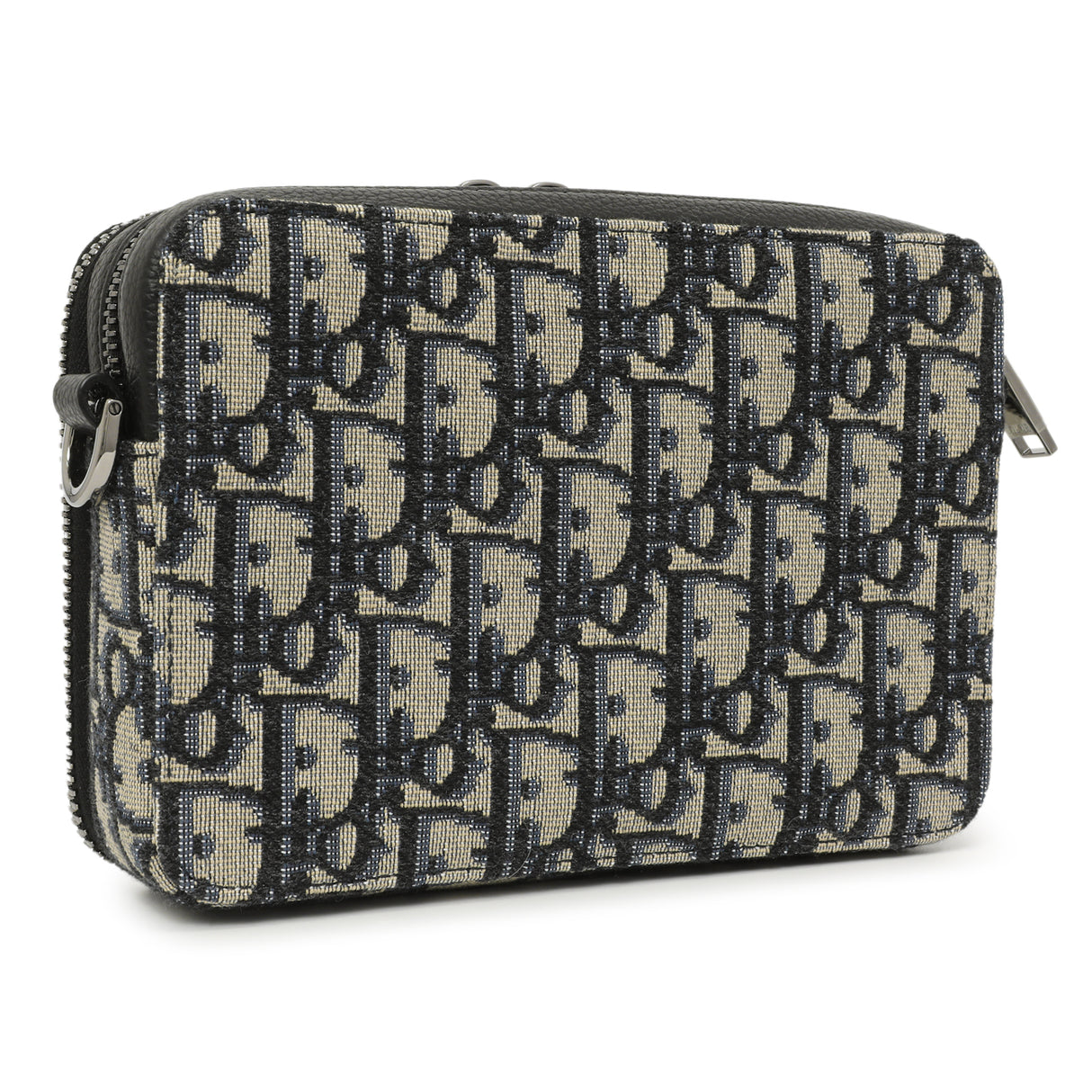 Christian Dior X Kenny Scharf Oblique Embroidered Patches Double Zip Crossbody Pouch Handbags Christian Dior