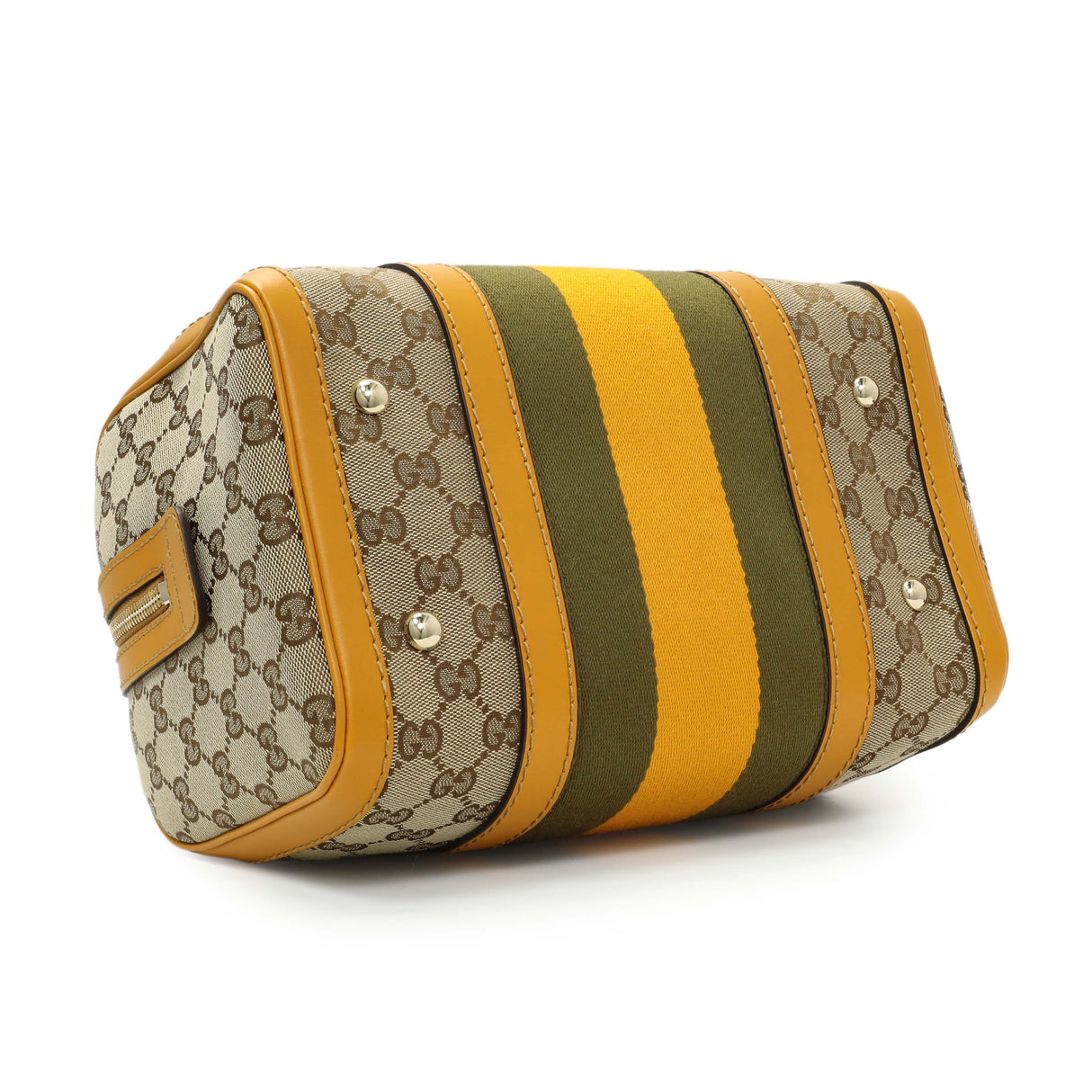 Gucci Monogram Vintage Web Small Boston Handbags Gucci