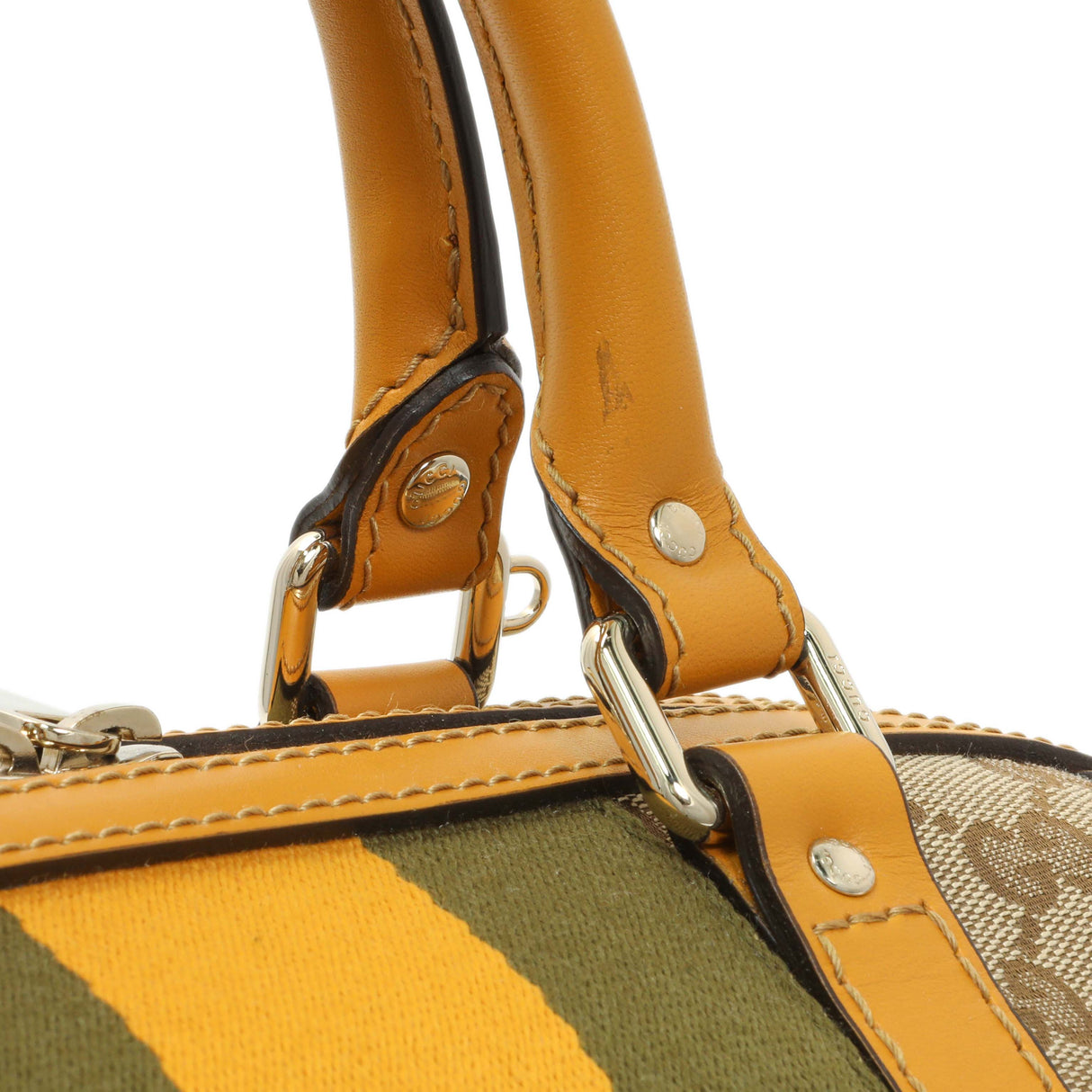 Gucci Monogram Vintage Web Small Boston Handbags Gucci