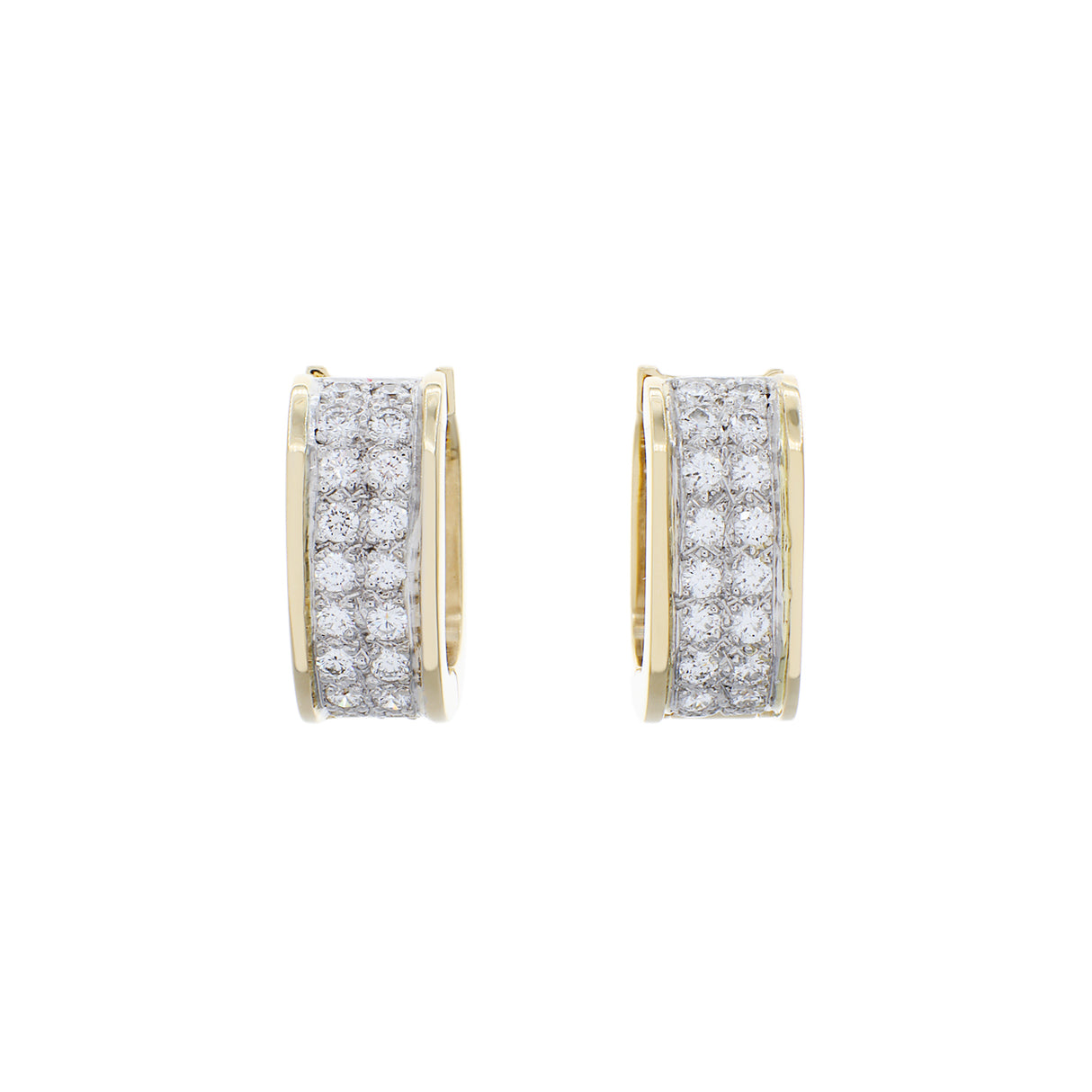 18K Yellow Gold 0.72 Carat Diamond Earrings Fine Jewellery Modaselle