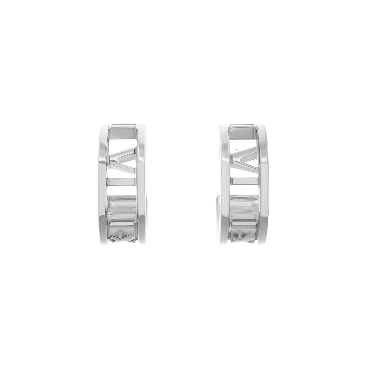 Tiffany & Co. Sterling Silver Atlas Hoop Earrings Designer Jewellery Tiffany and Co