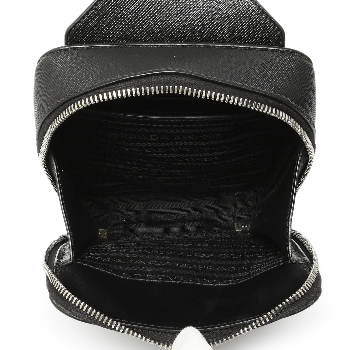 Prada Black Brique Saffiano Travel Sling Bag Handbags Prada