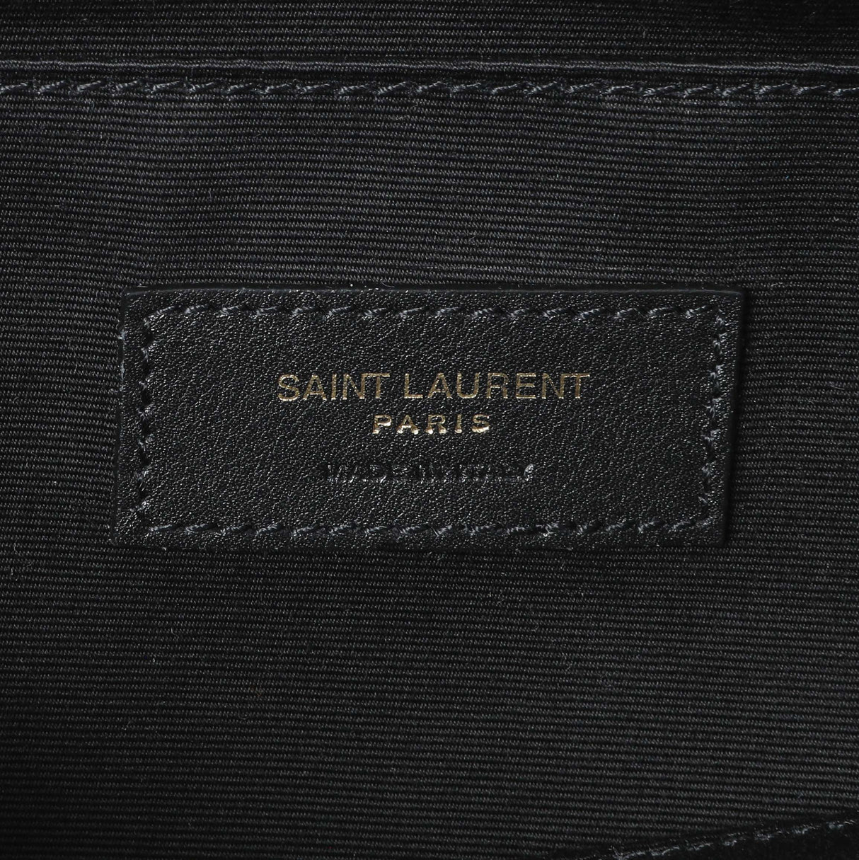 Saint Laurent Black Grain De Poudre Monogram Belt Bag
