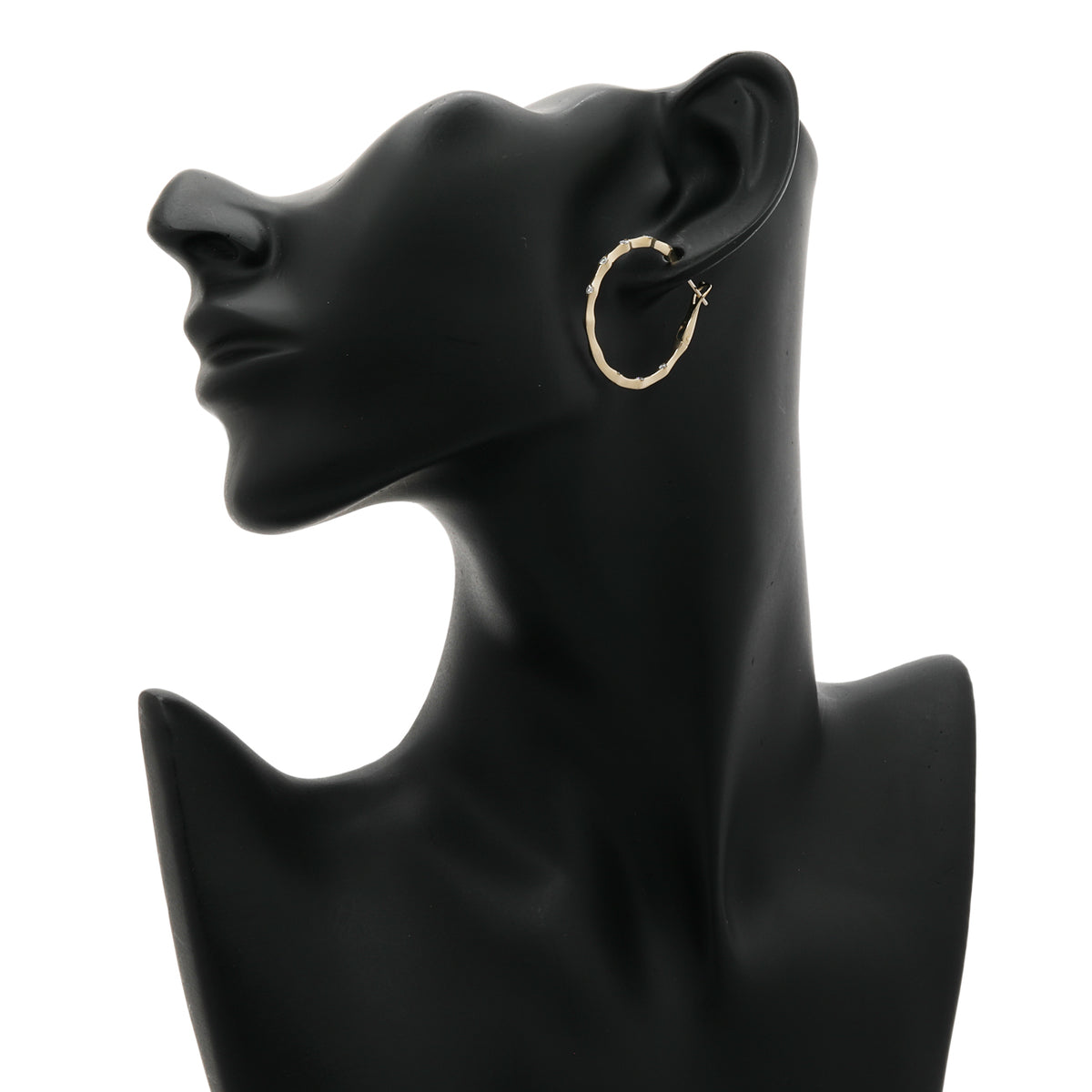 14K Yellow Gold 0.42 Carat Diamond Hoop Earrings Fine Jewellery Modaselle