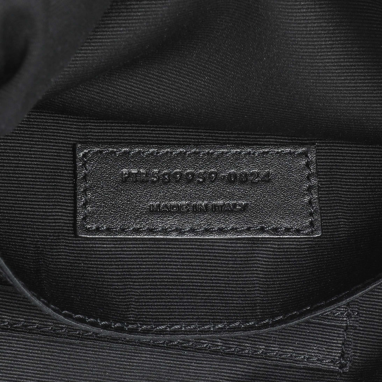 Saint Laurent Black Grain De Poudre Monogram Belt Bag