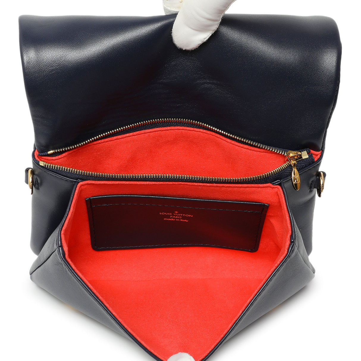 Louis Vuitton Navy LV Garden Embossed Lambskin Pochette Coussin Handbags Louis Vuitton