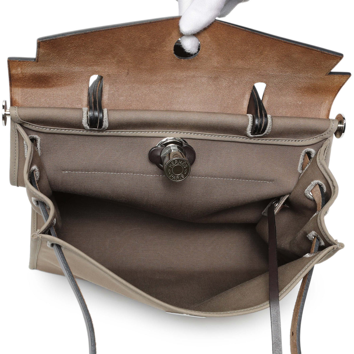 Hermes Etoupe/Ebene Herbag Zip 31 Handbags Hermes
