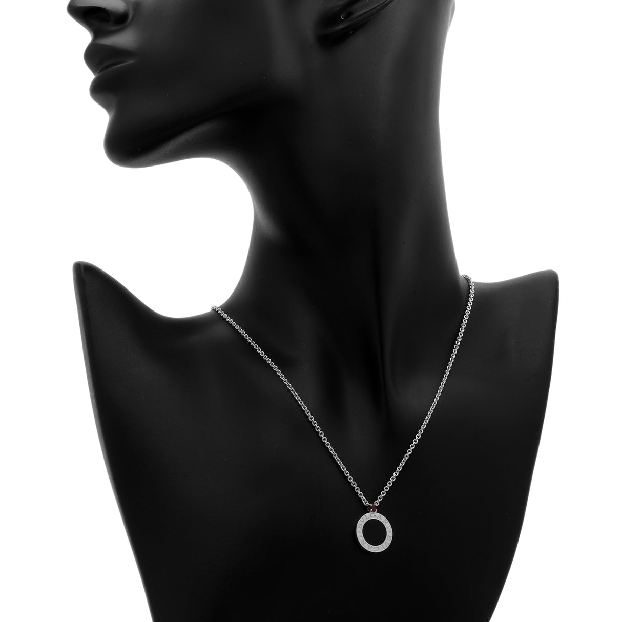 Bulgari Sterling Silver Onyx Ruby Save the Children Pendant Necklace Designer Jewellery Bulgari