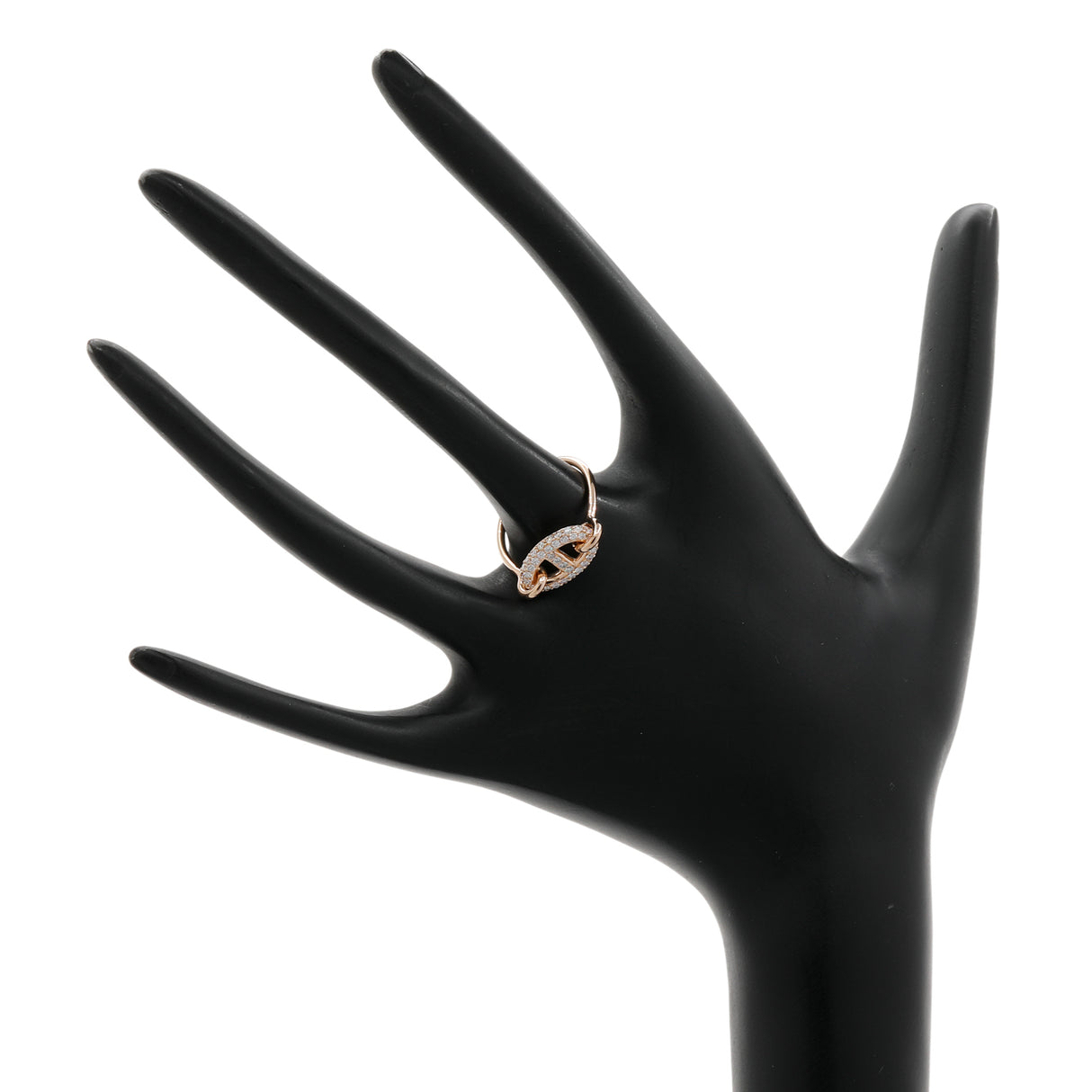 Hermes 18K Rose Gold Diamond Farandole Ring Designer Jewellery Hermes