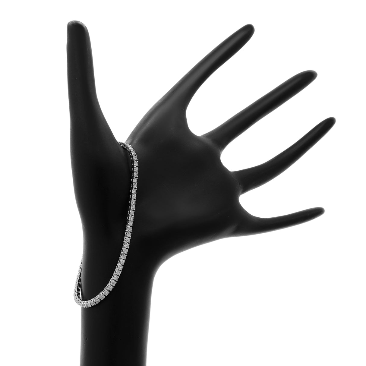 14K White Gold 2.80 Carat Diamond Tennis Bracelet Fine Jewellery Modaselle