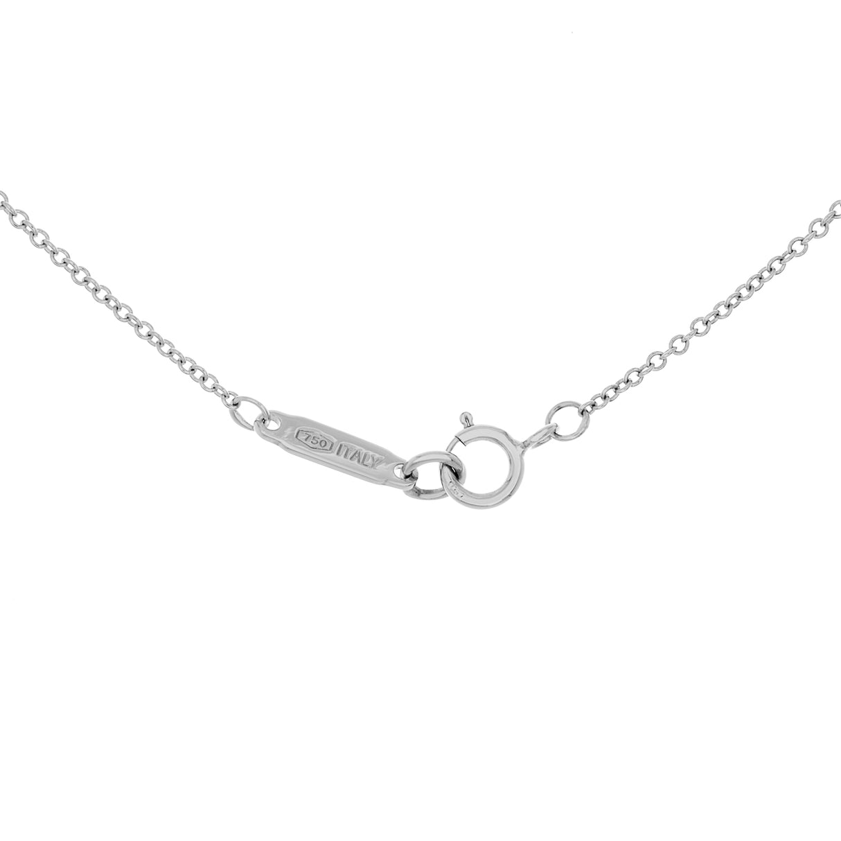 Tiffany & Co. 18K White Gold Diamond Floral Pendant Necklace Designer Jewellery Tiffany and Co