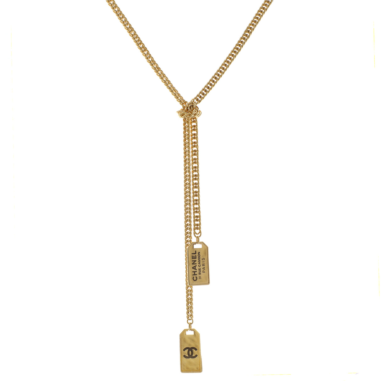 Chanel Rue Cambon Dog Tag Necklace Designer Jewellery Chanel
