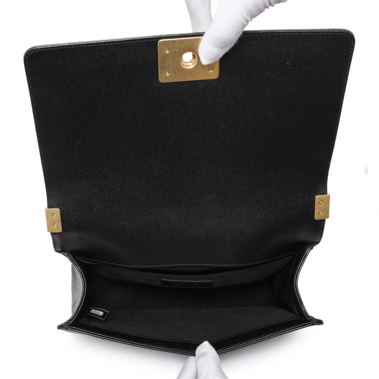 -7 items Thur July 9 ⬆️ - Chanel Black Quilted Caviar Medium Boy Flap Handbags Chanel